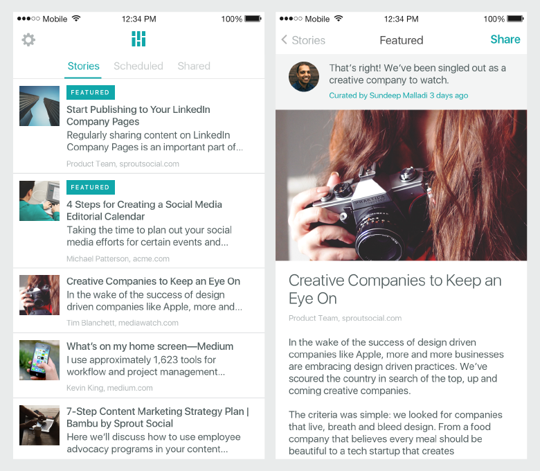 bambu mobile app story feed