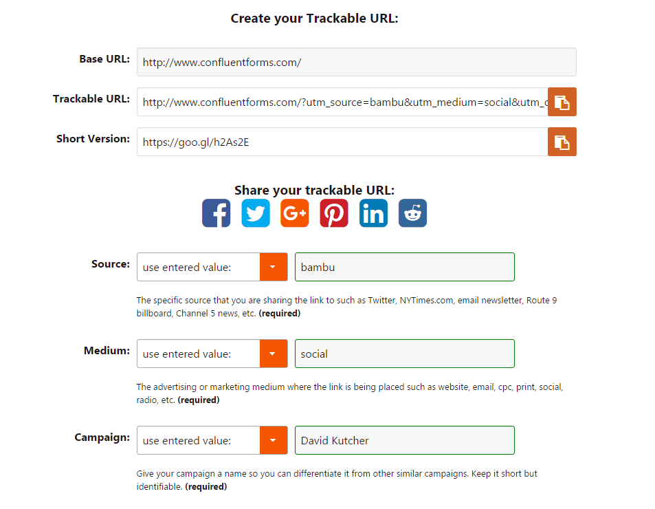 UTM screenshot