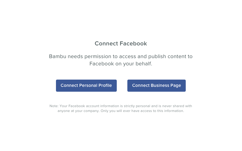 bambu connect facebook pages